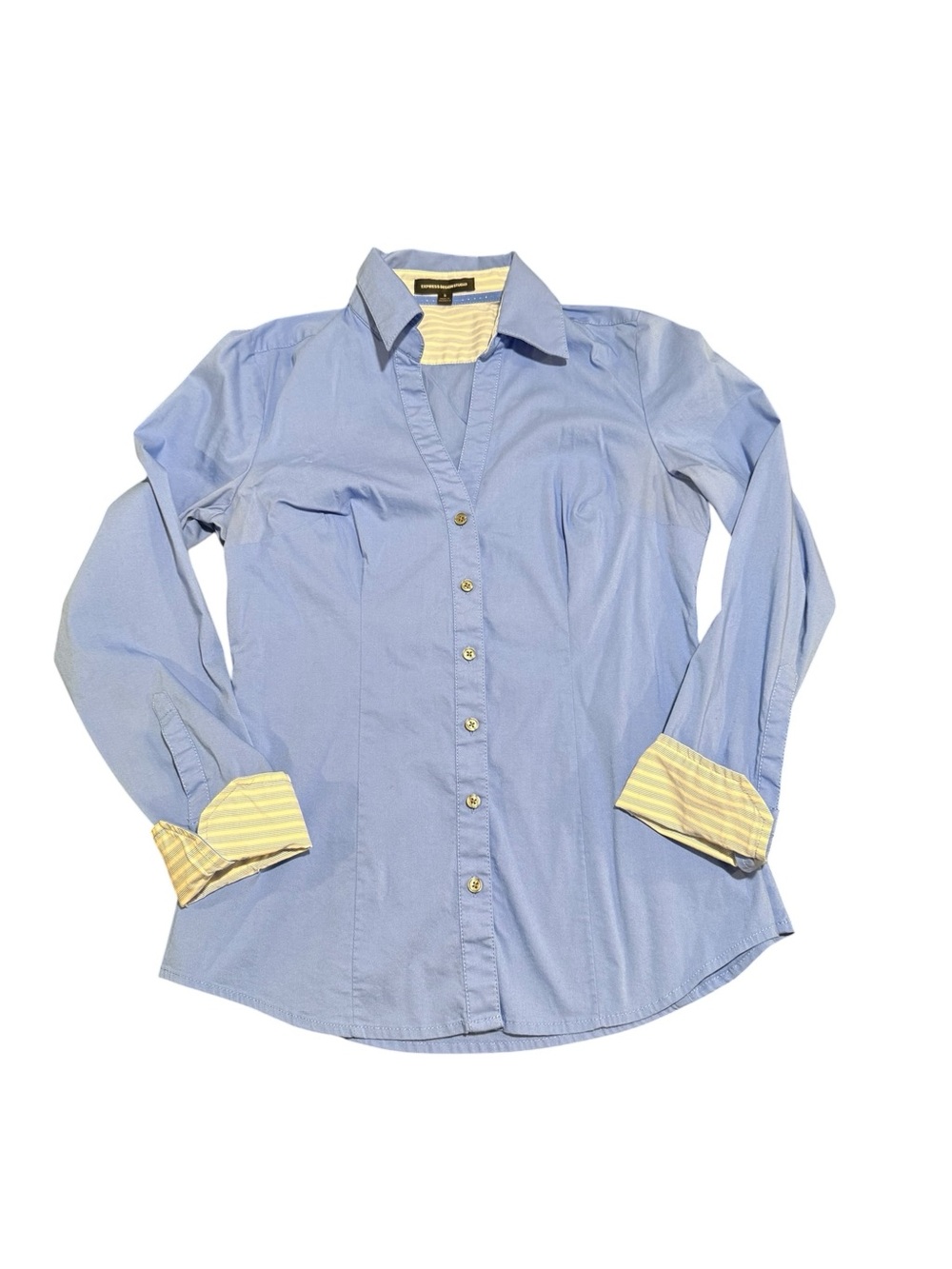 Express Design Studio Button Up Top Long Sleeve Collared Small